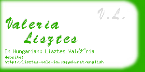 valeria lisztes business card